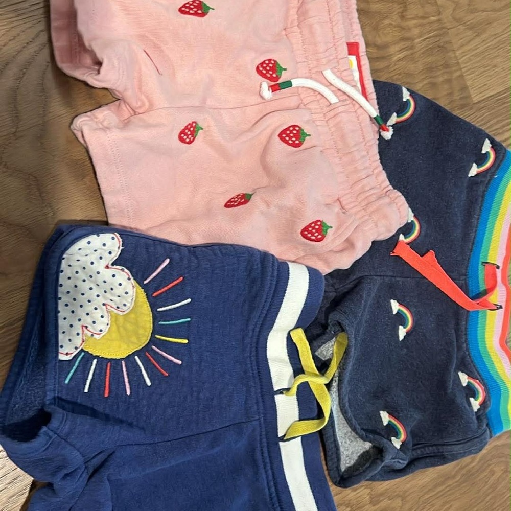 Mini Boden Kids Shorts Set - Pink, Blue, Navy